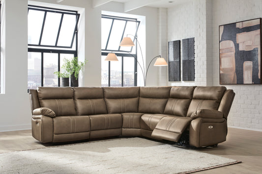 Ashley Max-Media 5-Piece Dual Power Reclining Modular Sectional with 3 Reclining Seats - alternate view