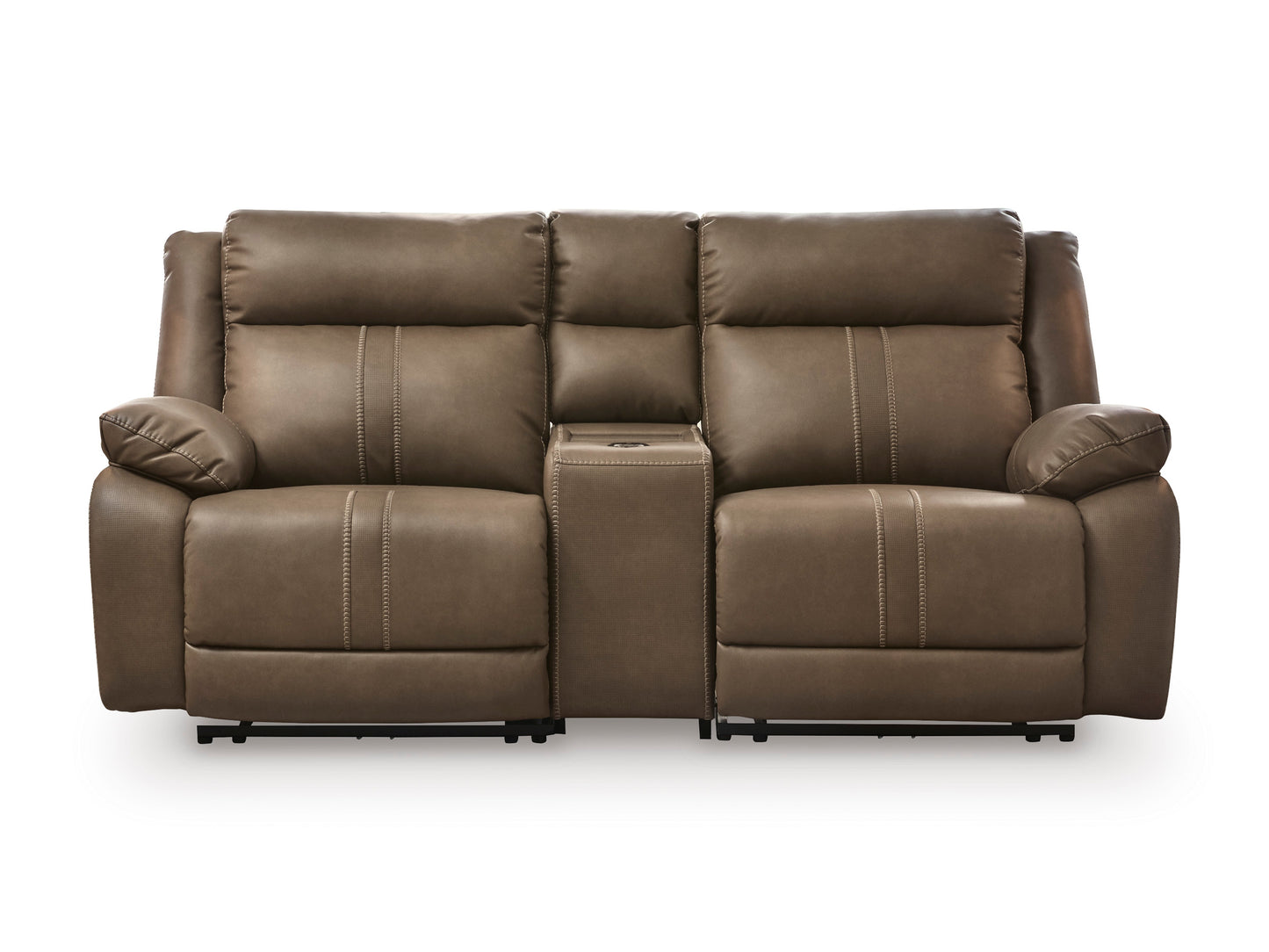 Ashley Max-Media 3-Piece Dual Power Reclining Modular Loveseat with Audio Console
