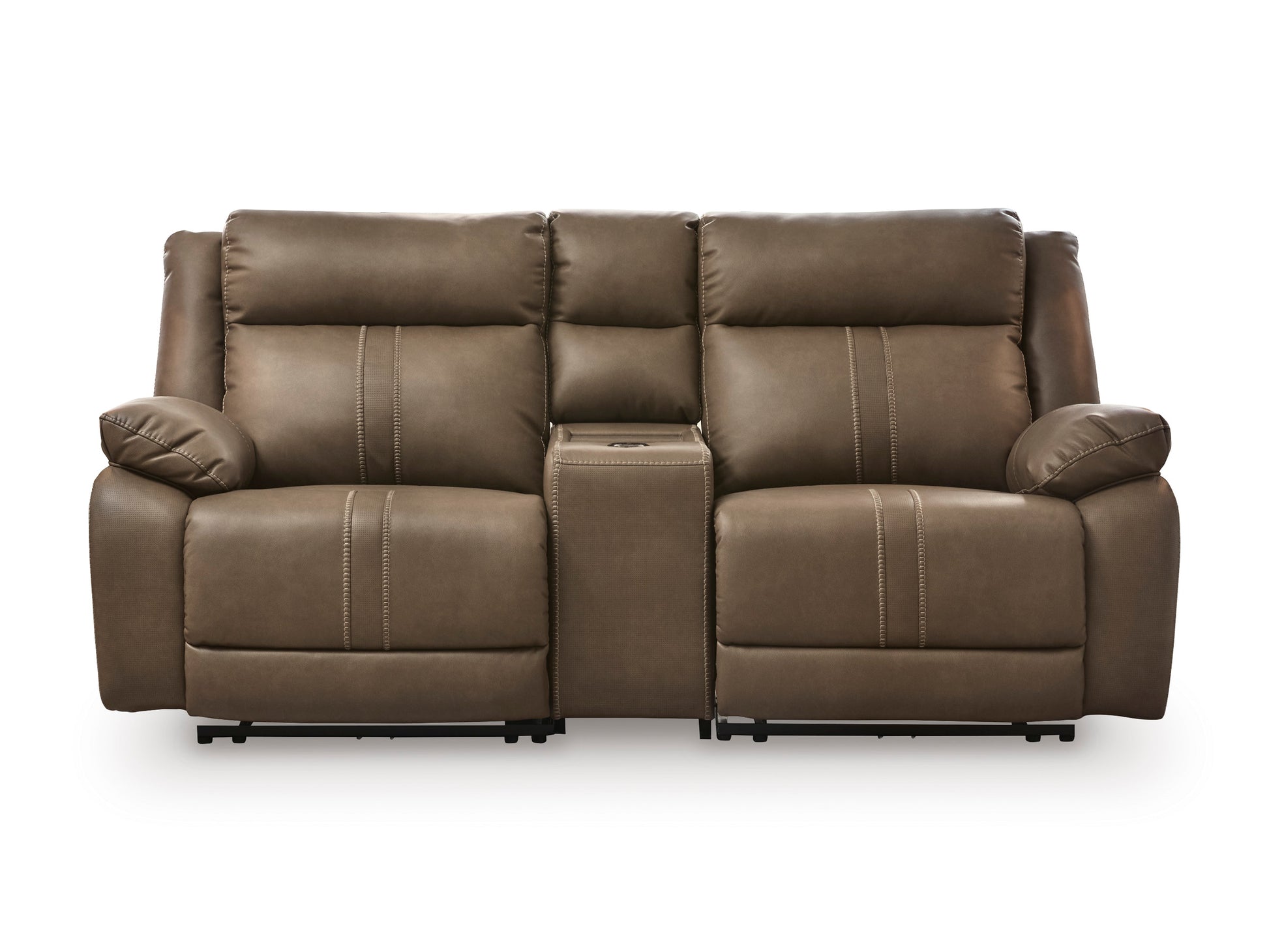 Ashley Max-Media 3-Piece Dual Power Reclining Modular Loveseat with Audio Console