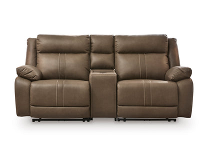 Ashley Max-Media 3-Piece Dual Power Reclining Modular Loveseat with Audio Console