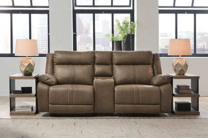 Ashley Max-Media 3-Piece Dual Power Reclining Modular Loveseat with Audio Console
