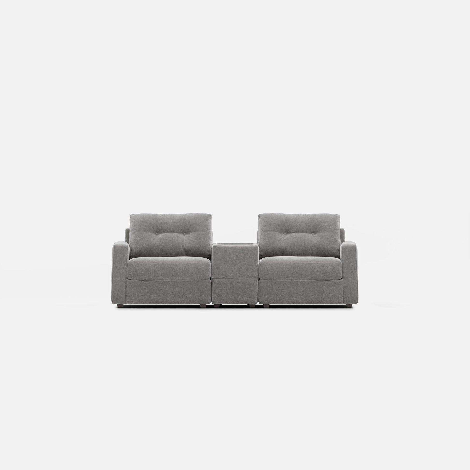 Modular 3-Piece Console Loveseat - Granite