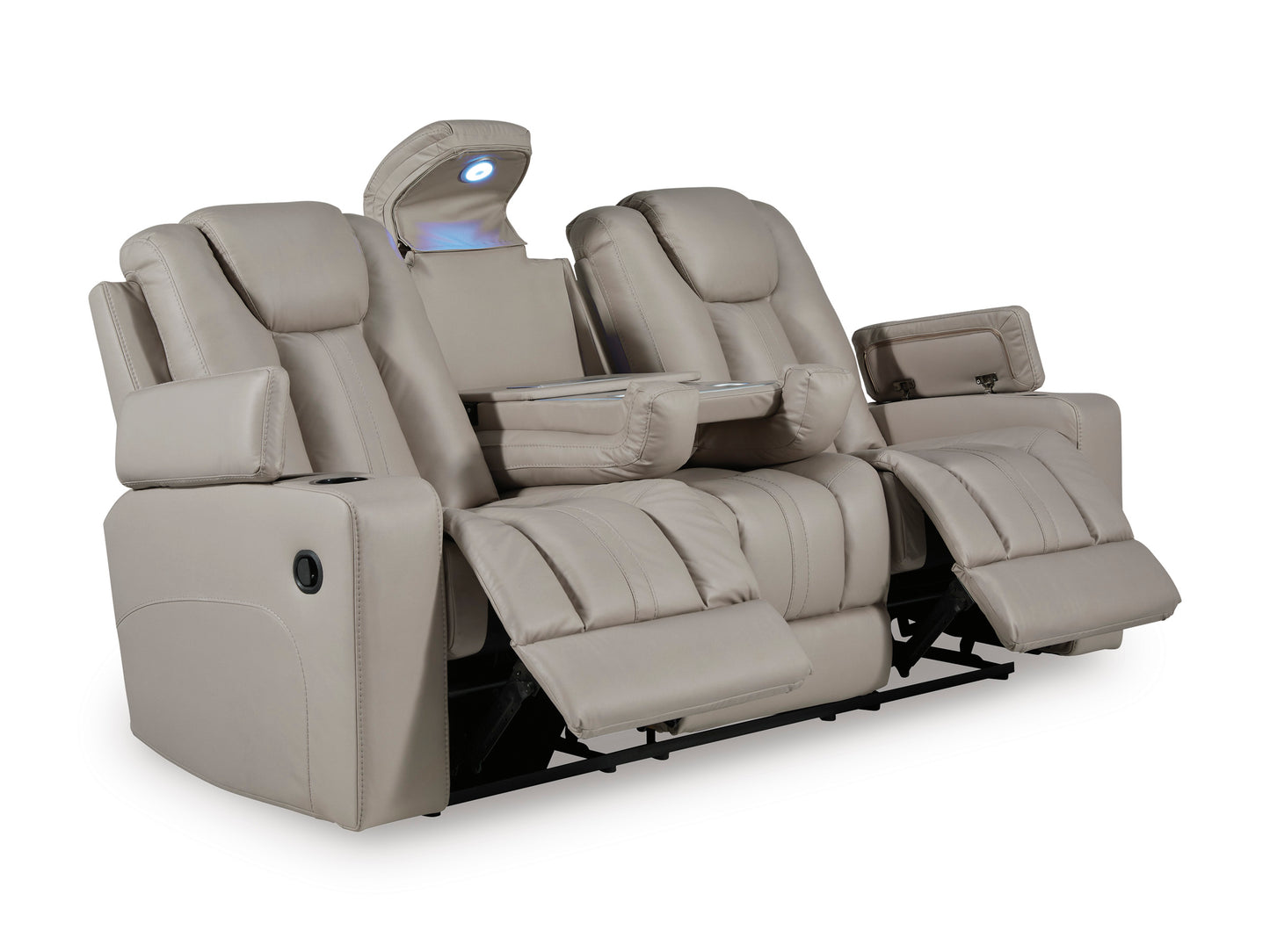 Next Move Reclining Sofa with Drop-Down Table