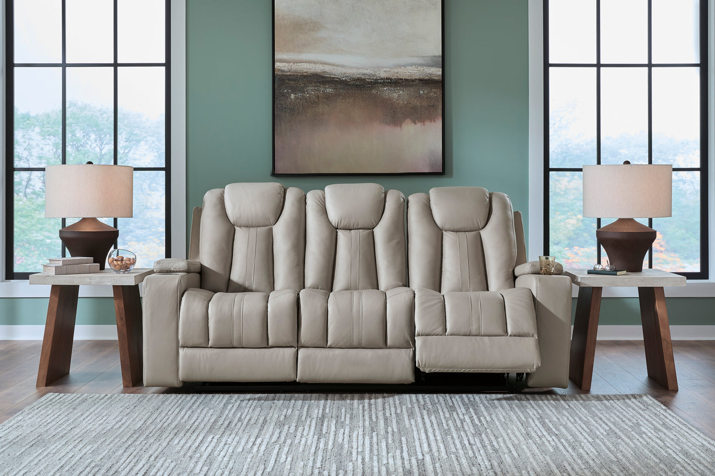 Next Move Reclining Sofa with Drop-Down Table