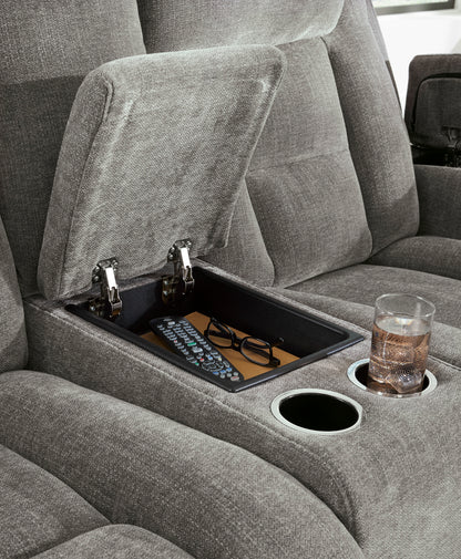 Ashley Ultimax Dual Power Reclining Loveseat with Console
