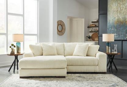 Lindyn 2-Piece Ivory Sectional with Chaise