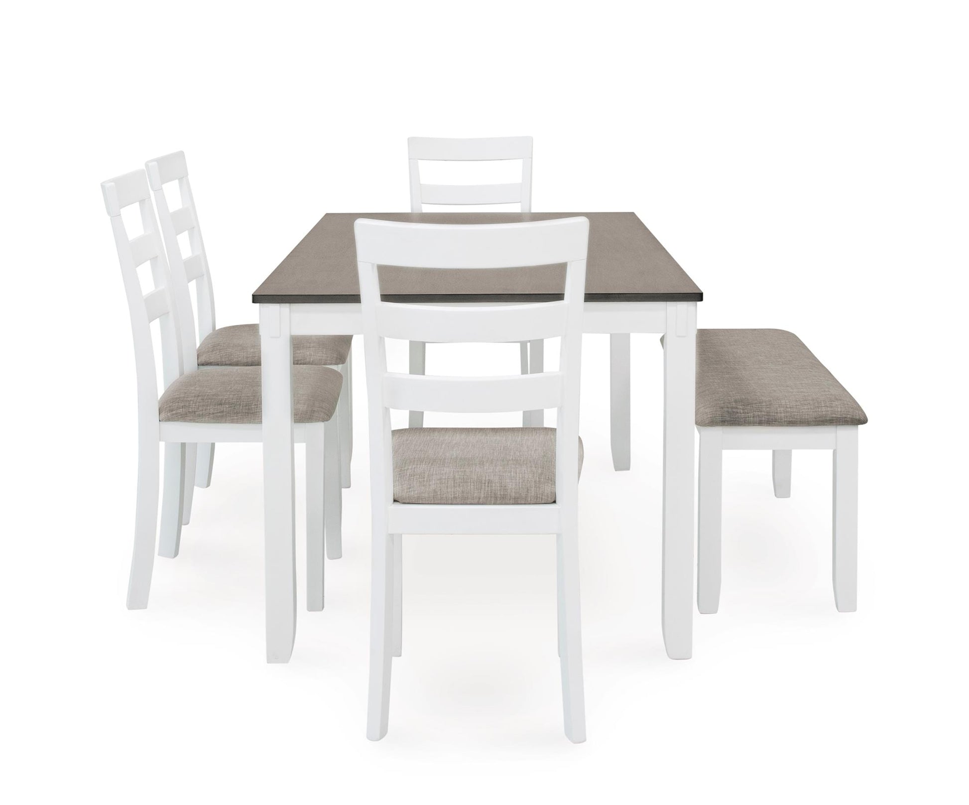 Stonehollow Dining Table and Chairs with Bench (Set of 6)