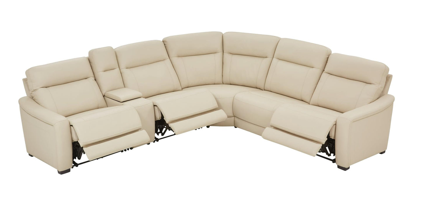 Newport 6-Piece Leather Power Reclining Sectional