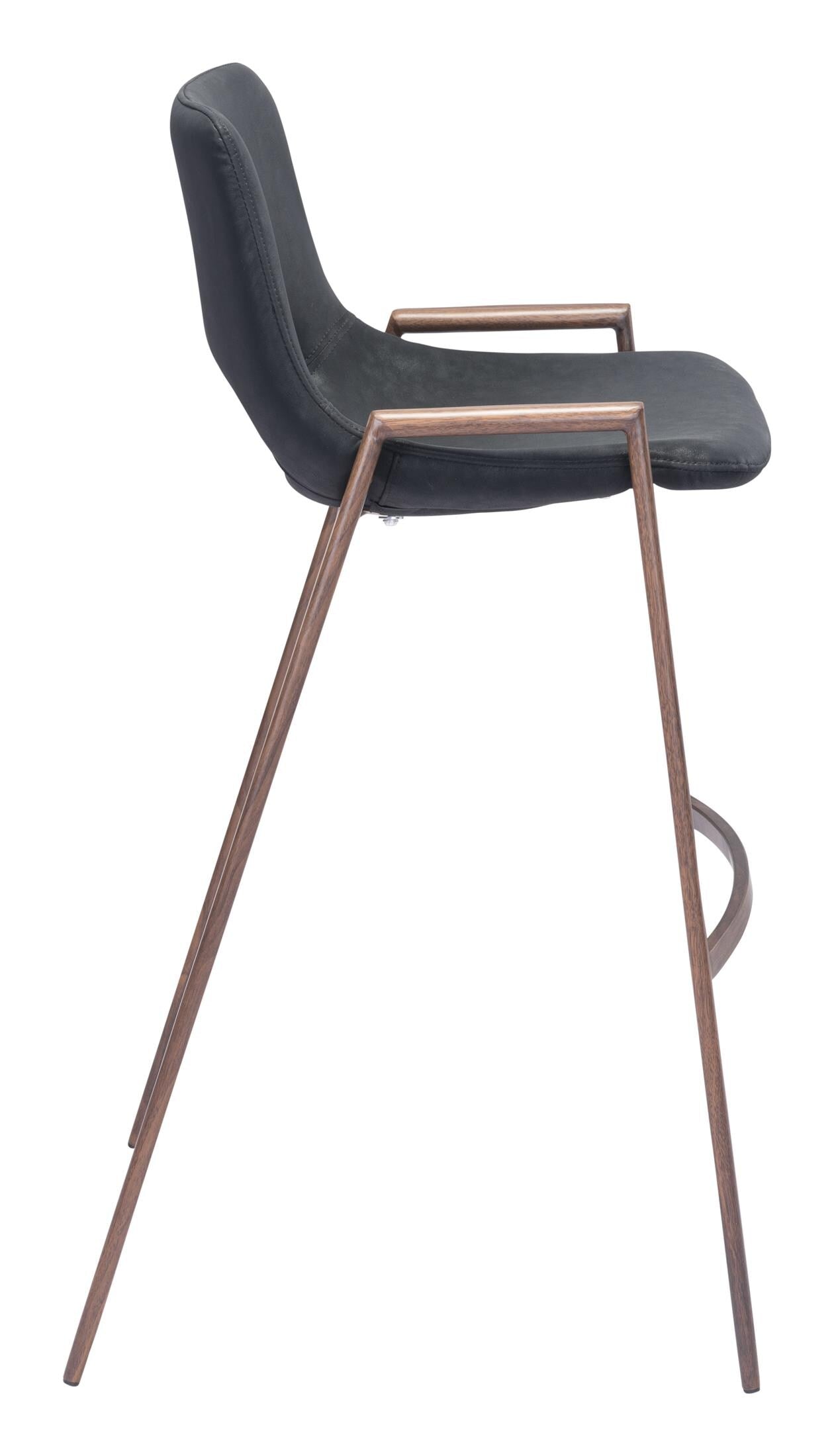 Desi Barstool (Set of 2) Black & Walnut