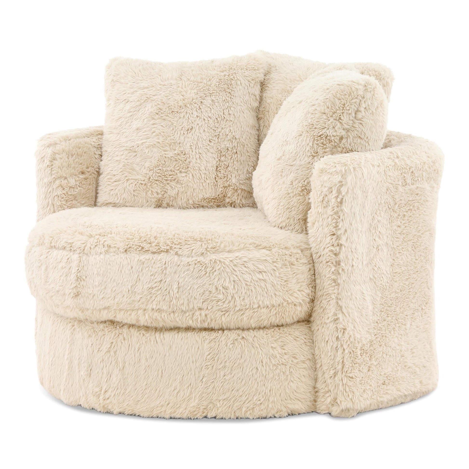 Vail Fur Swivel Chair