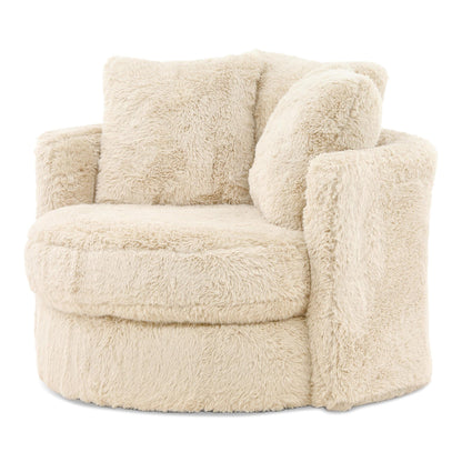 Vail Fur Swivel Chair