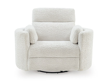Moonrae Swivel Glider Power Recliner Silver