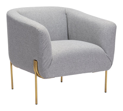 Micaela Arm Chair Gray & Gold