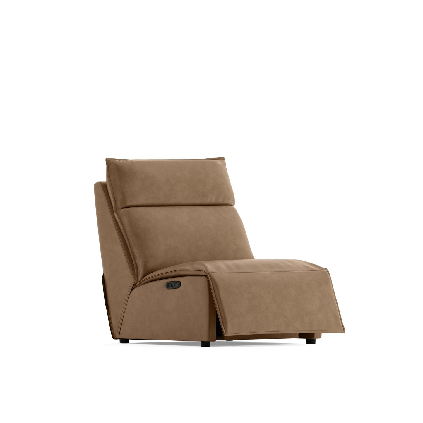 Modular Two Armless Power Recliner - Saddle