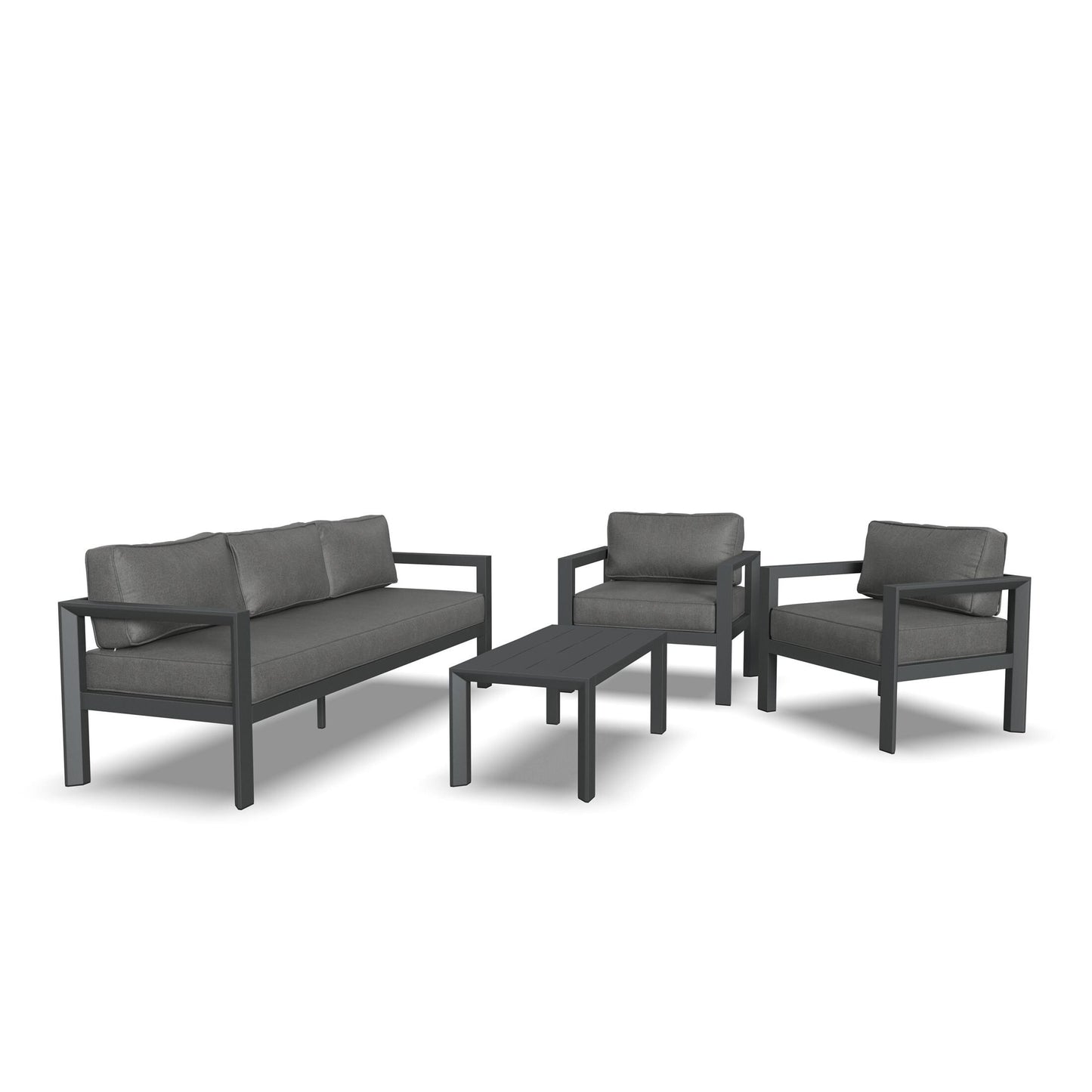 Grayton Outdoor Aluminum Sofa 4-Piece Set