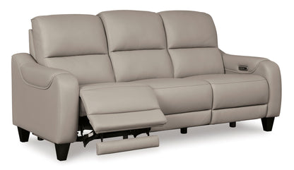 Mercomatic Leather Power Reclining Sofa