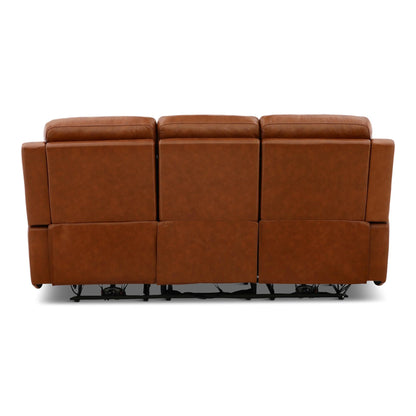 Adrian Leather Power Sofa with Drop Down Table