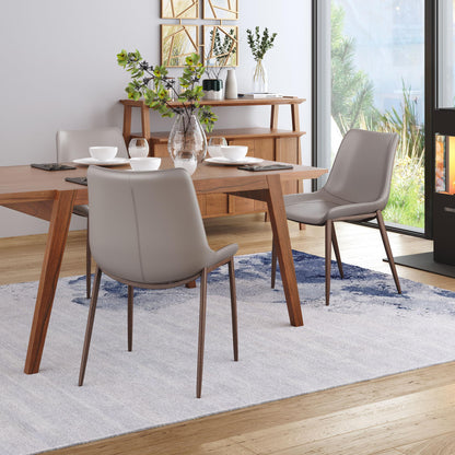 Magnus Dining Chair (Set of 2) Brown & Walnut