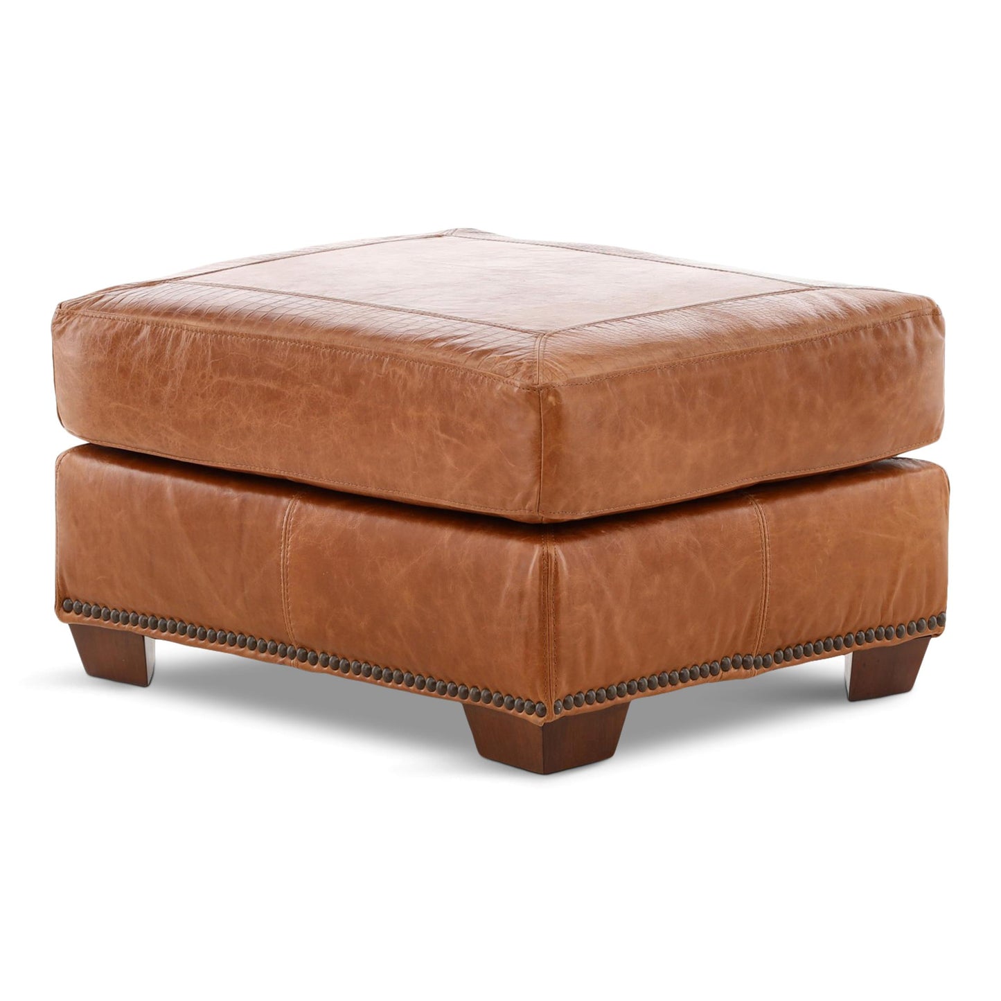 Park Avenue Leather Ottoman