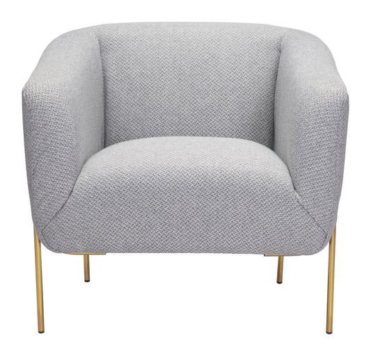 Micaela Arm Chair Gray & Gold