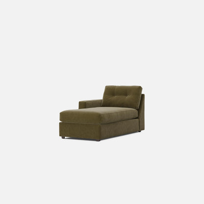 Modular One Left Arm Facing Chaise - Moss