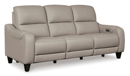 Mercomatic Leather Power Reclining Sofa