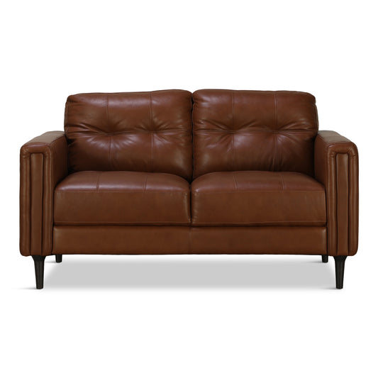 Alaric Leather Loveseat