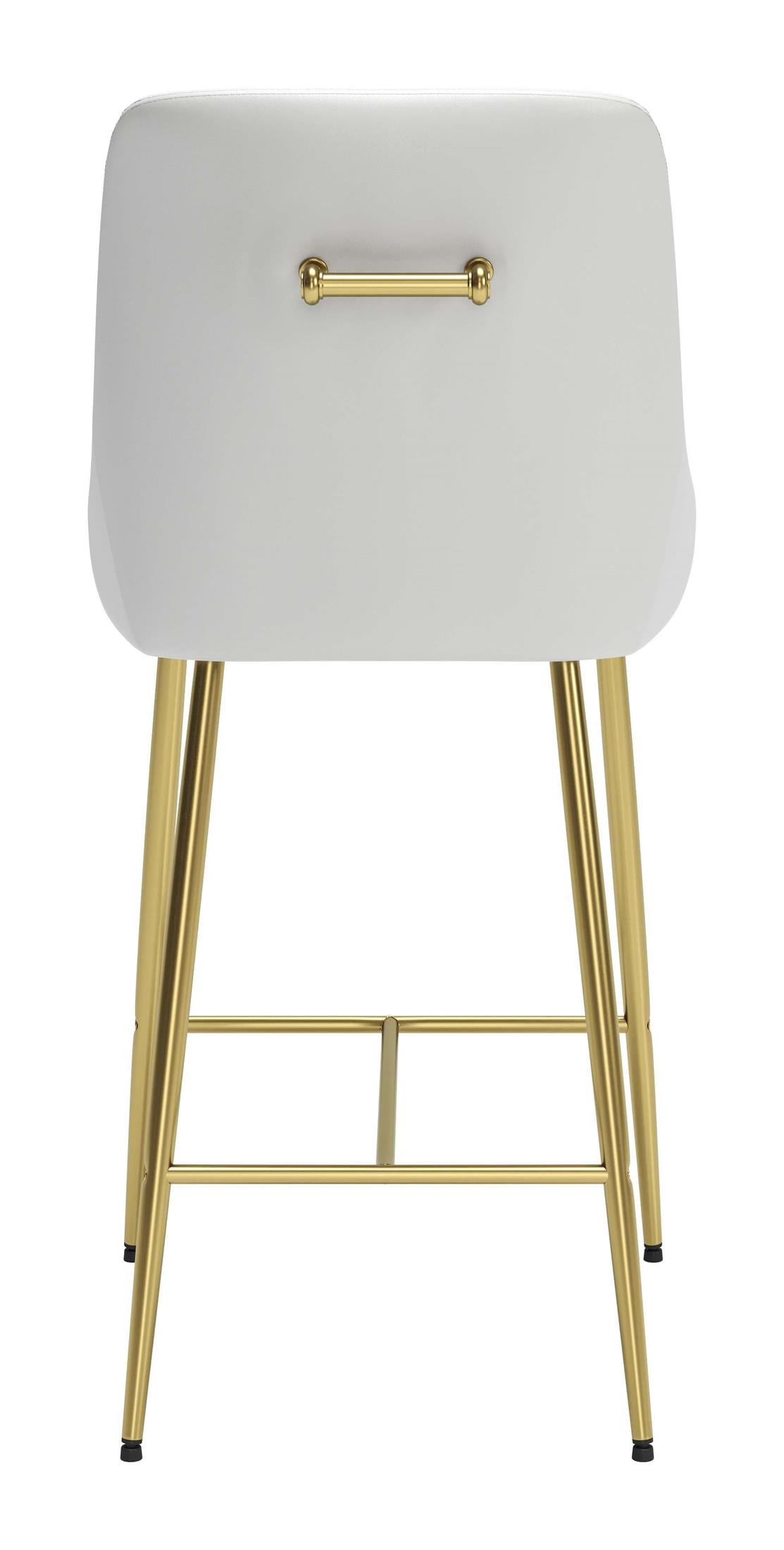 Madelaine Counter Stool White & Gold