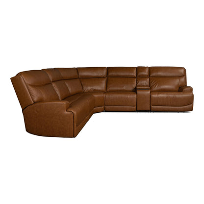 Medora 6-Piece Leather Power Reclining Sectional