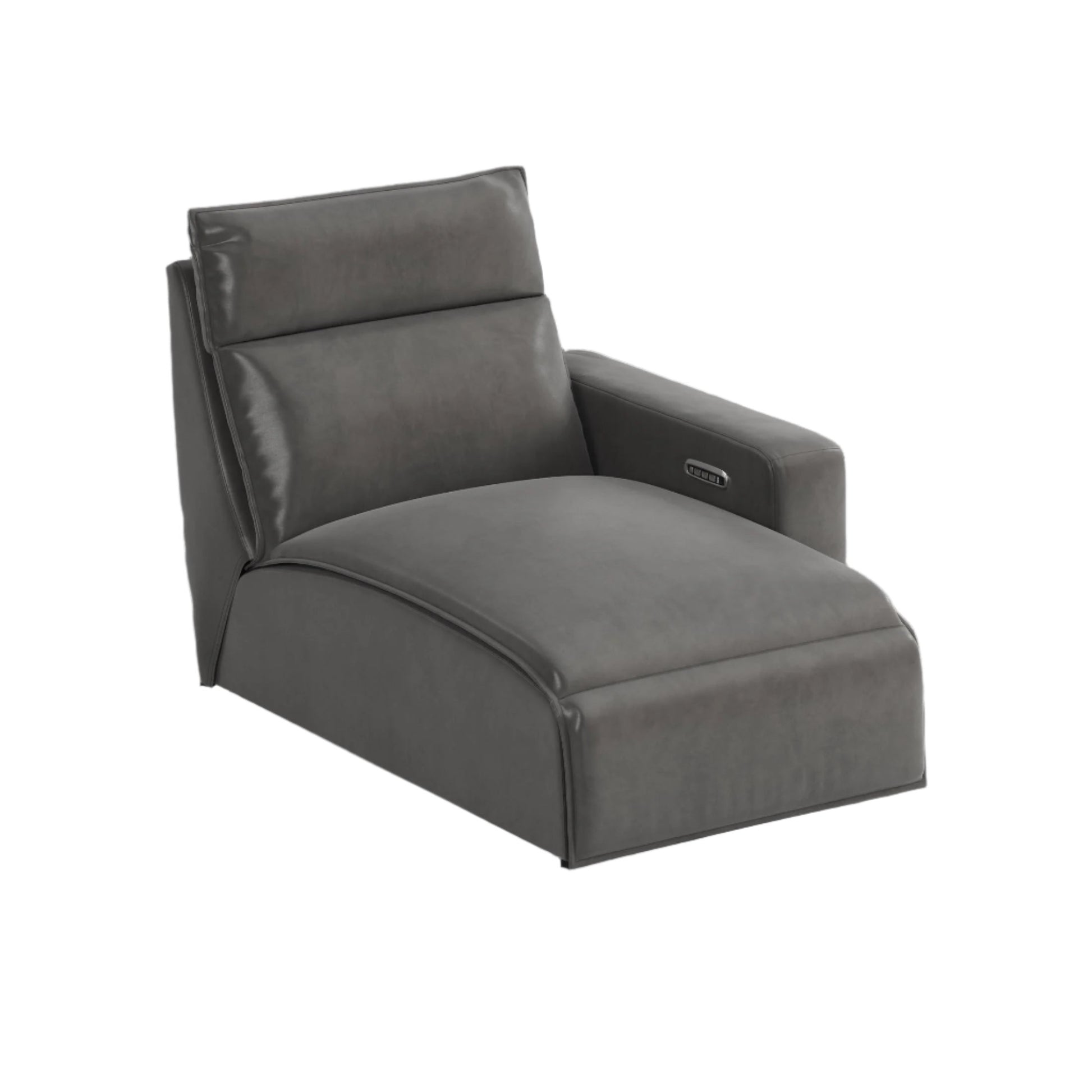 Modular Two Right Arm Facing Power Chaise - Charcoal