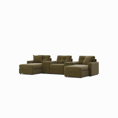 Modular One 5-Piece Theater Sectional with Dual Chaise