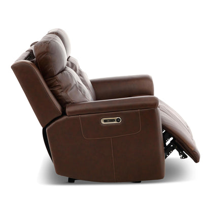 Adrian Leather Power Reclining Loveseat