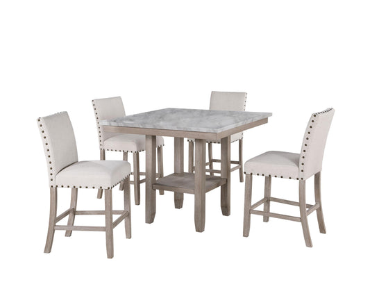 Aleeda 5-Piece Bar Height Dining Set