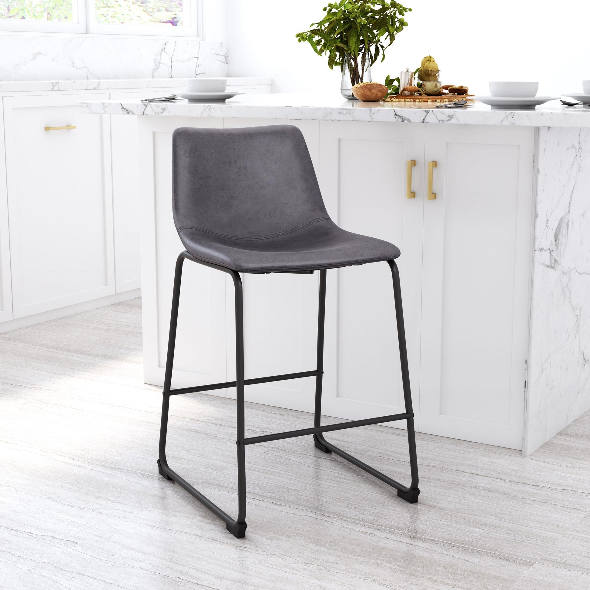 Smart Counter Stool (Set of 2) Charcoal