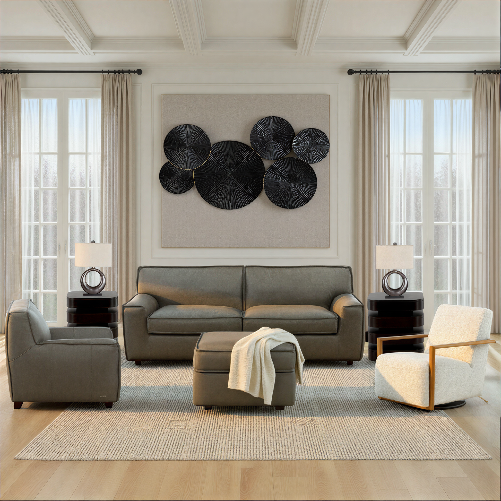 Cohen Leather 2-Seat Sofa