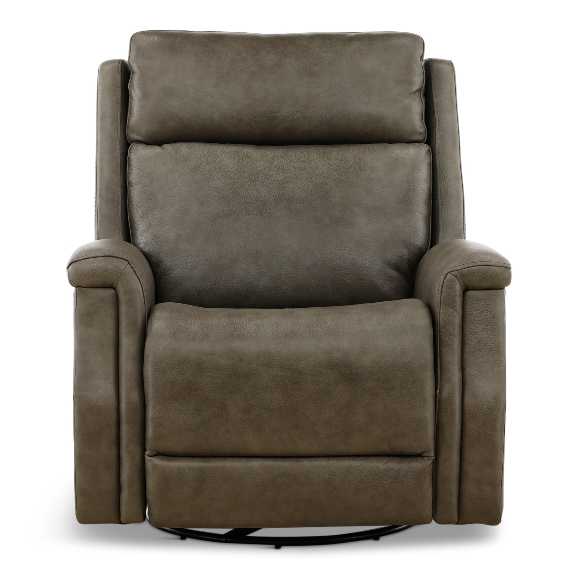 Eddystone Leather Power Swivel Glider Recliner with ZeroGravity