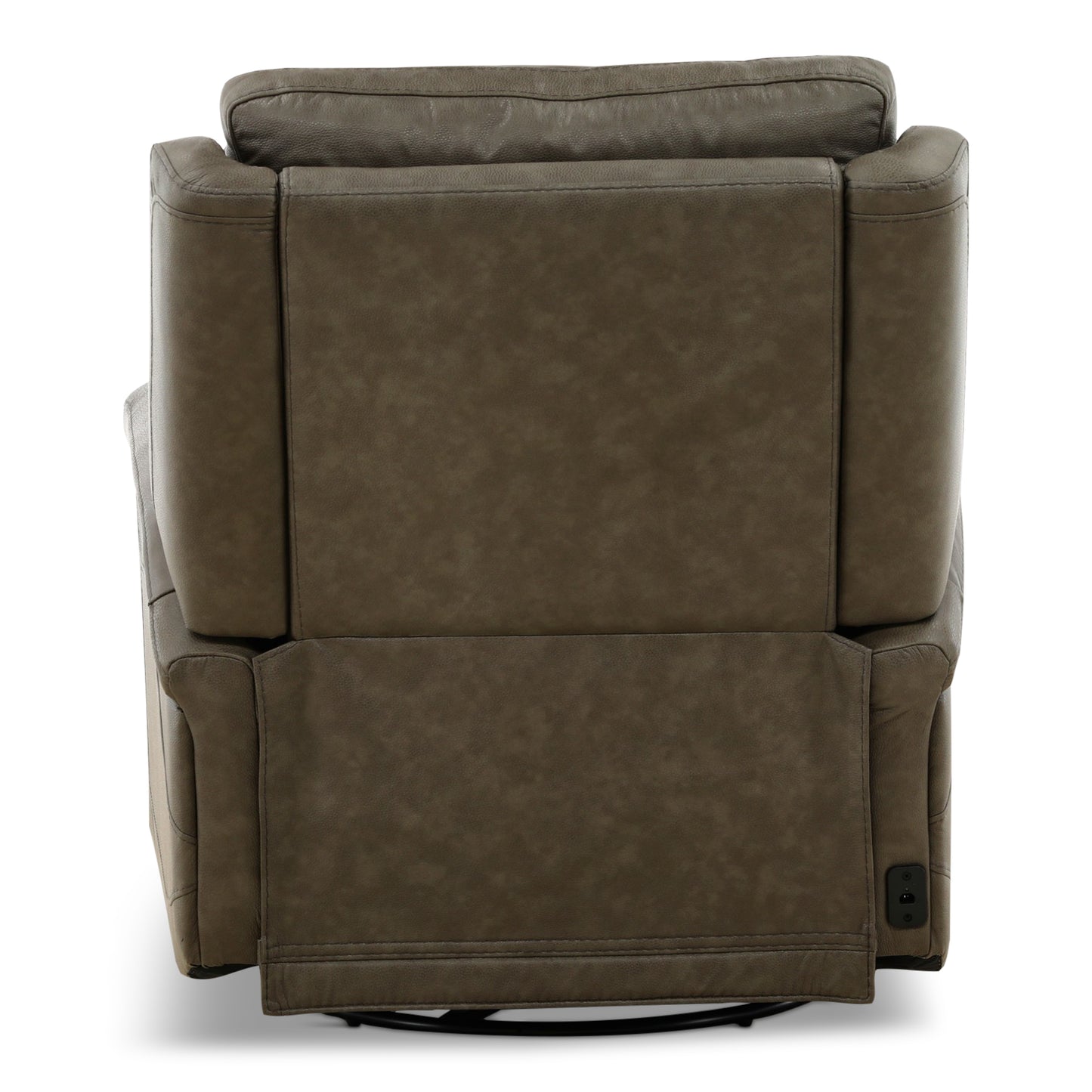 Eddystone Leather Power Swivel Glider Recliner with ZeroGravity