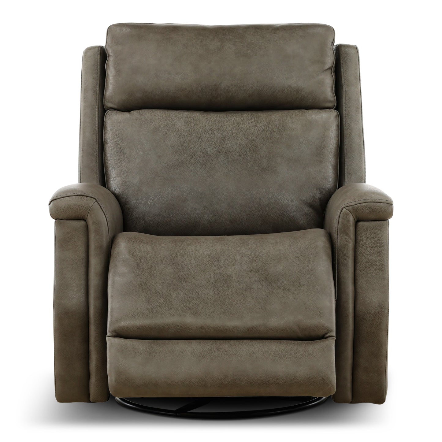 Eddystone Leather Power Swivel Glider Recliner with ZeroGravity