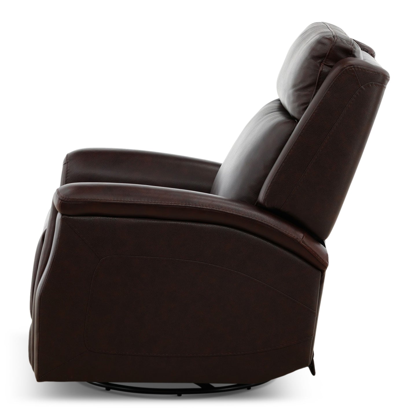 Eddystone Leather Power Swivel Glider Recliner with ZeroGravity