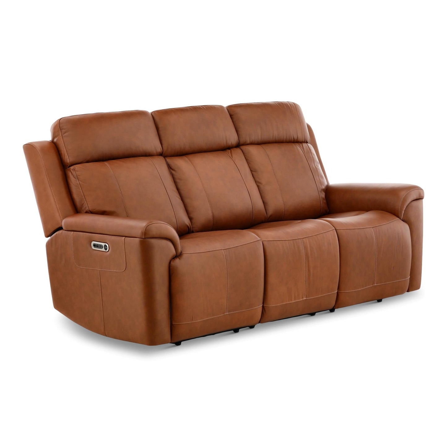 Adrian Leather Power Sofa with Drop Down Table