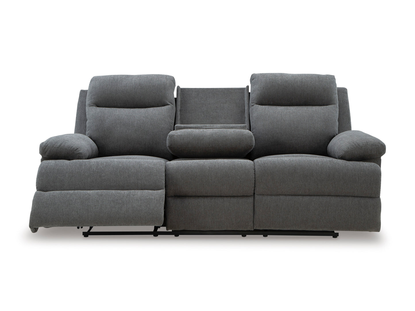 Tarrant Reclining Sofa with Drop Down Table Charcoal