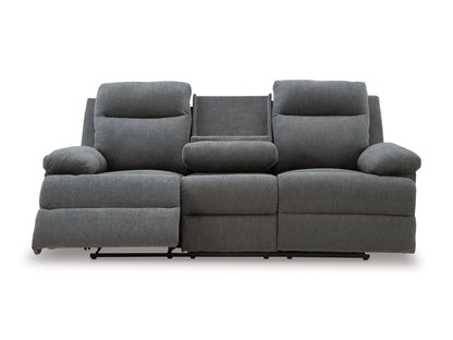 Tarrant Reclining Sofa with Drop Down Table Charcoal
