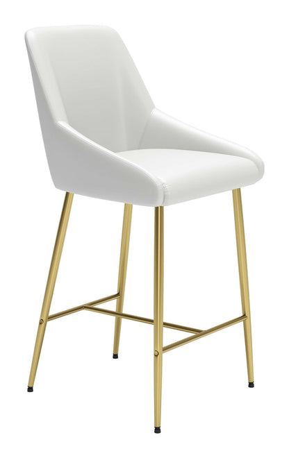 Madelaine Counter Stool White & Gold