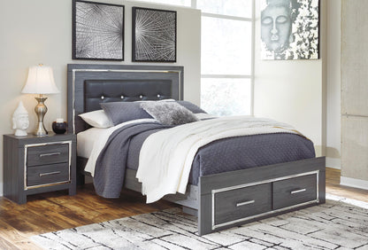 Lodanna Upholstered Panel Bed with 2 Storage Drawers