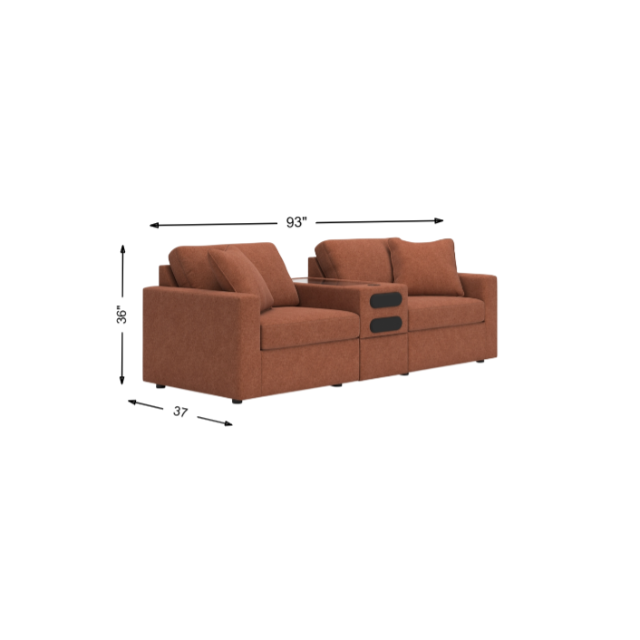 Modmax 3-Piece Loveseat with Audio Console