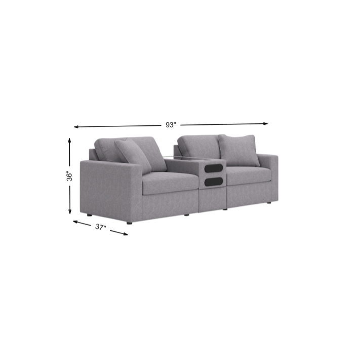 Modmax 3-Piece Loveseat with Audio Console
