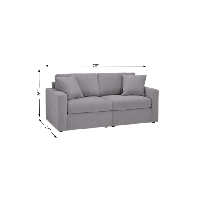 Ashley Modmax 2-Piece Modular Next-Gen Nuvella™ Performance Fabric Loveseat