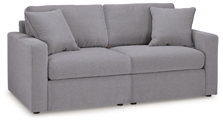 Ashley Modmax 2-Piece Modular Next-Gen Nuvella™ Performance Fabric Loveseat Granite