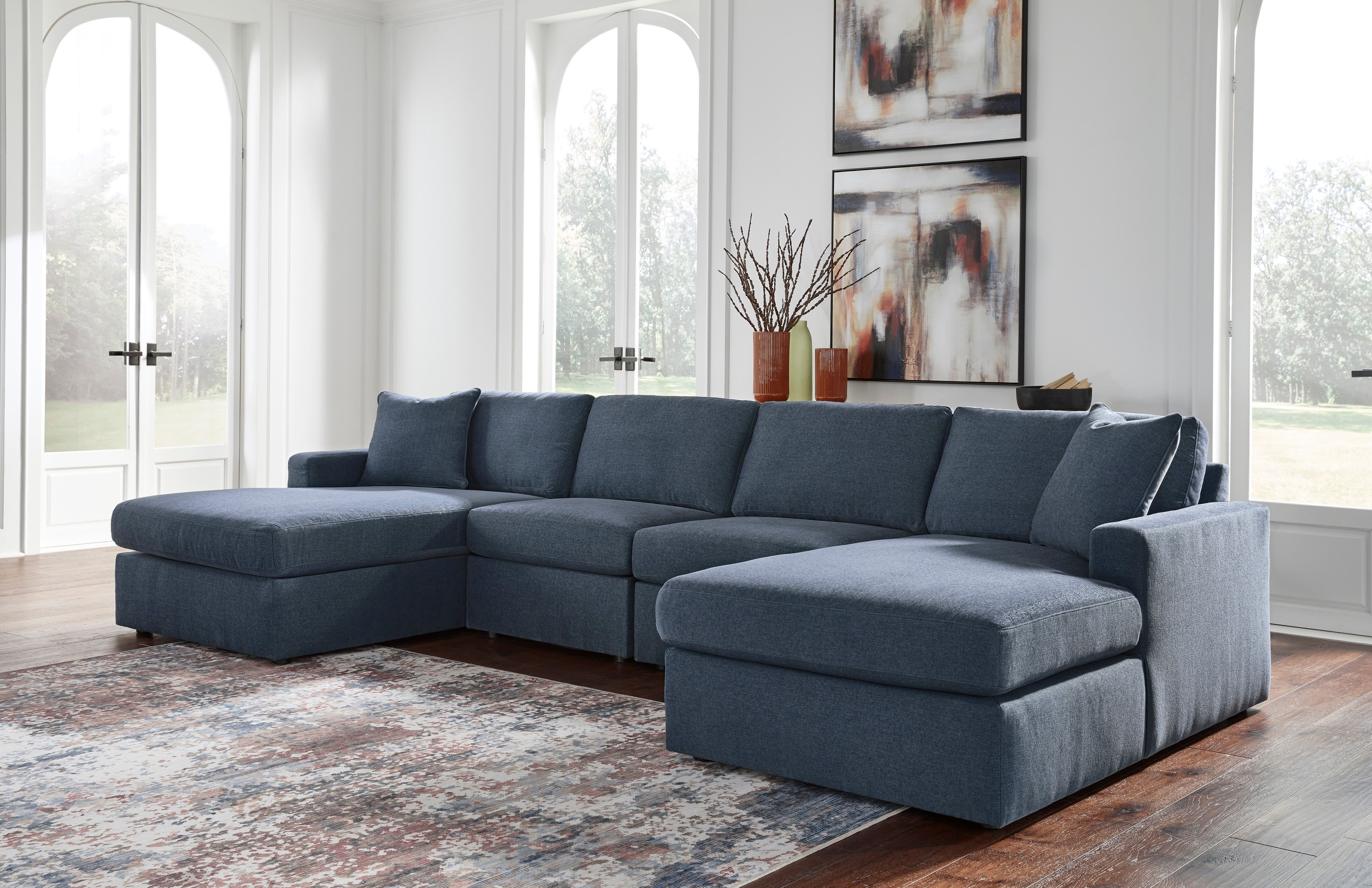 Ashley Modmax 4-Piece Modular Next-Gen Nuvella™ Performance Fabric