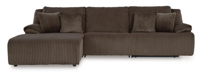 Ashley Top Tier 3-Piece Reclining Sectional Sofa Chaise